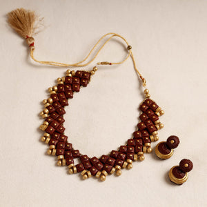Bishnupur Handpainted Terracotta Necklace Set