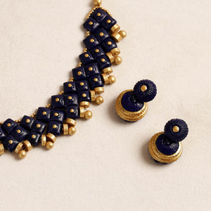 Bishnupur Handpainted Terracotta Necklace Set