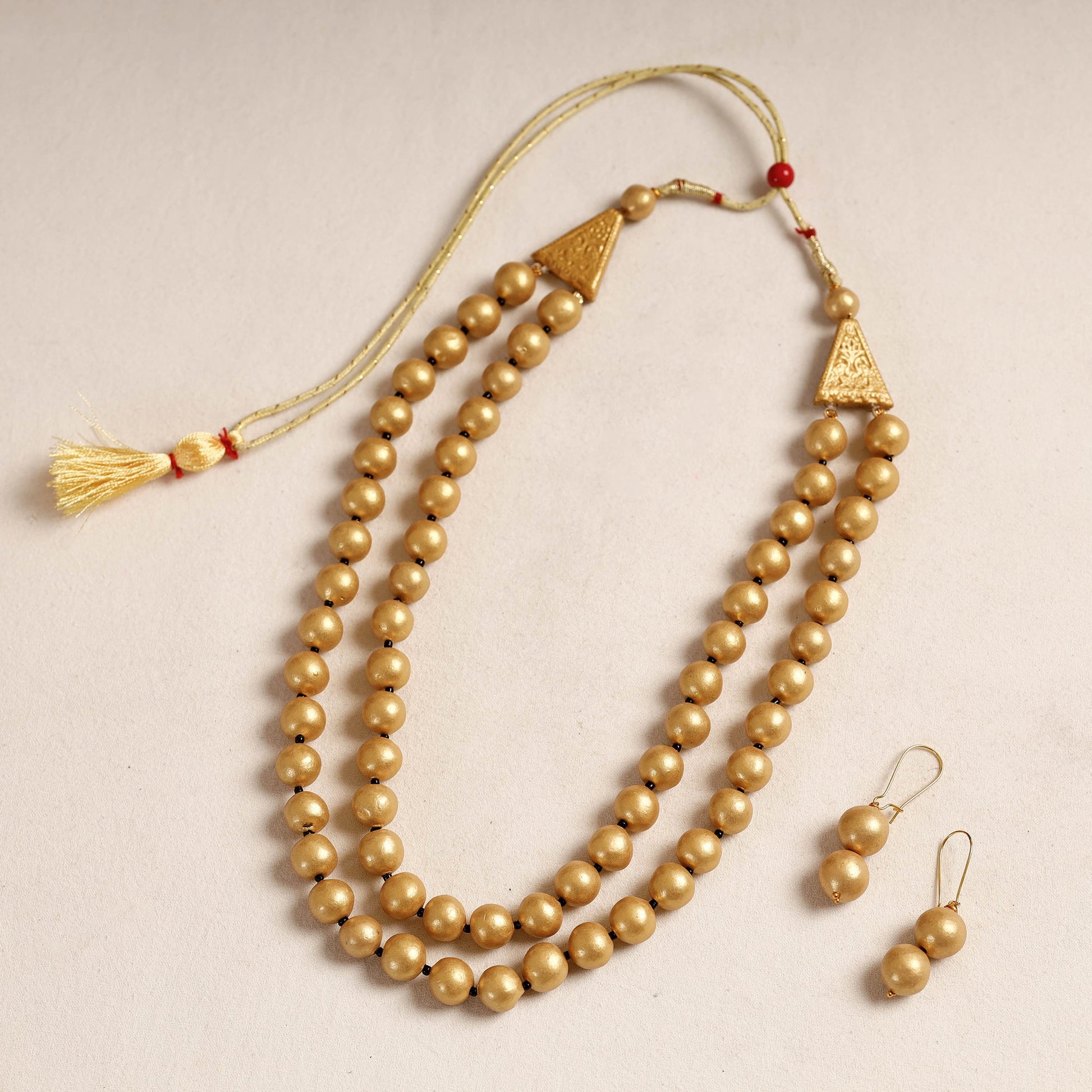 Bishnupur Handpainted Terracotta Necklace Set
