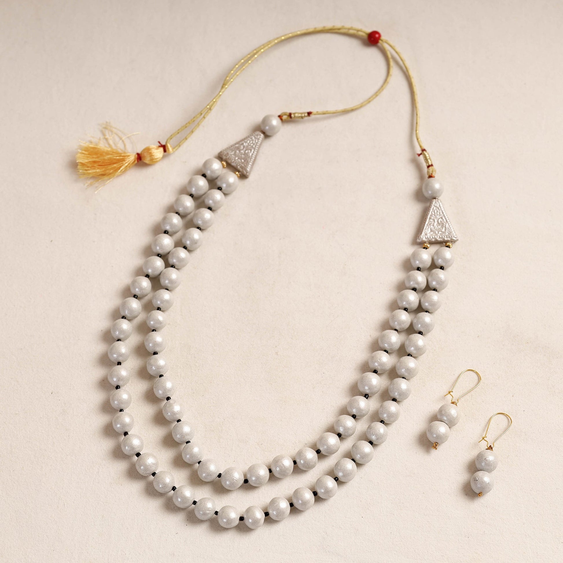 Bishnupur Handpainted Terracotta Necklace Set