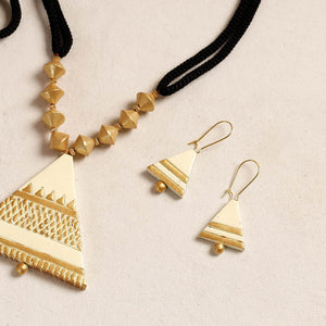 Bishnupur Handpainted Terracotta Necklace Set