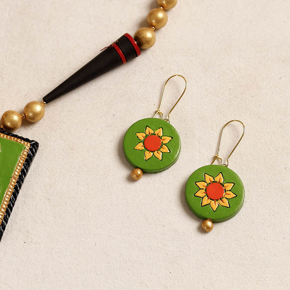 Bishnupur Handpainted Terracotta Necklace Set