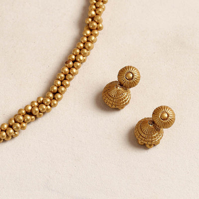 Bishnupur Handpainted Terracotta Necklace Set