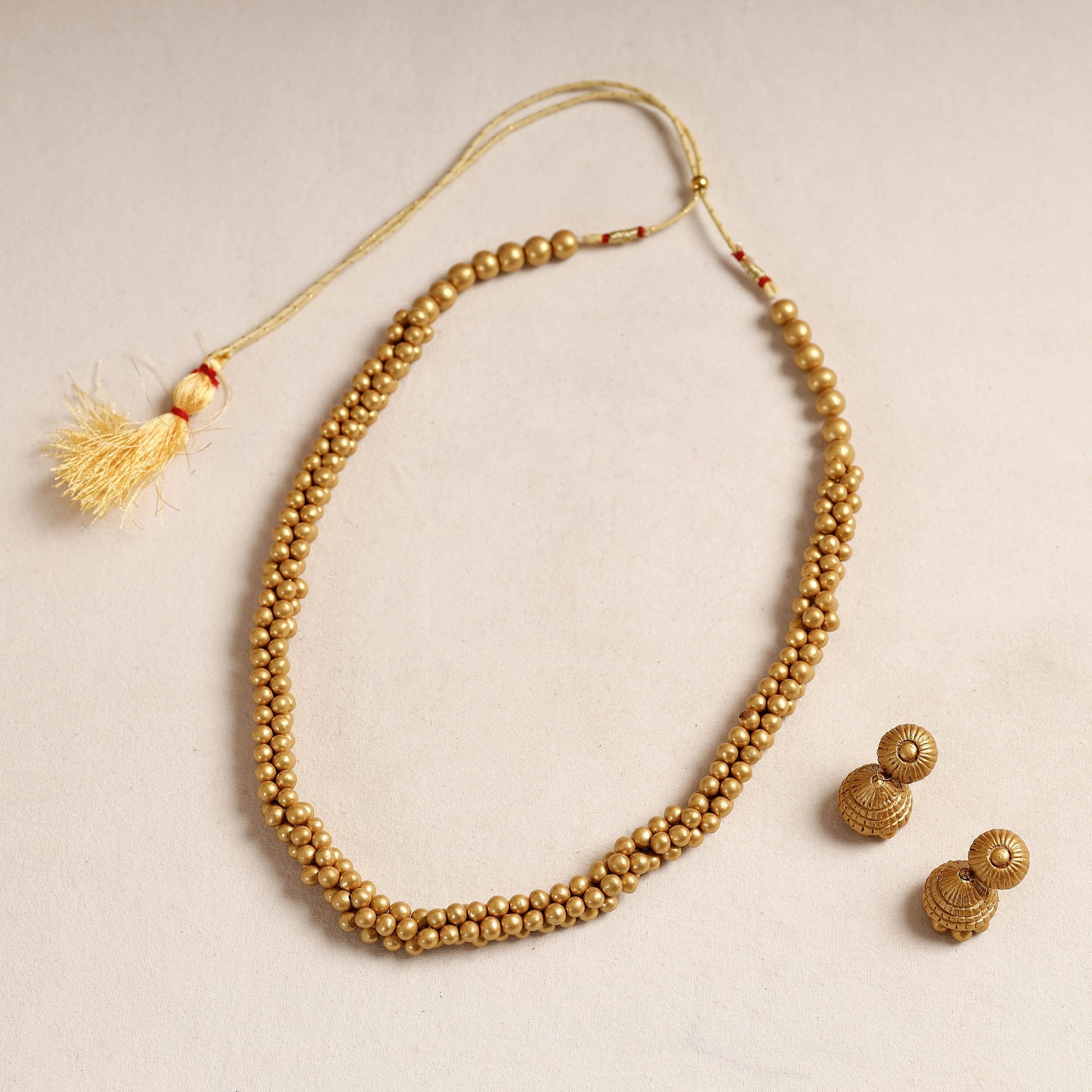 Bishnupur Handpainted Terracotta Necklace Set