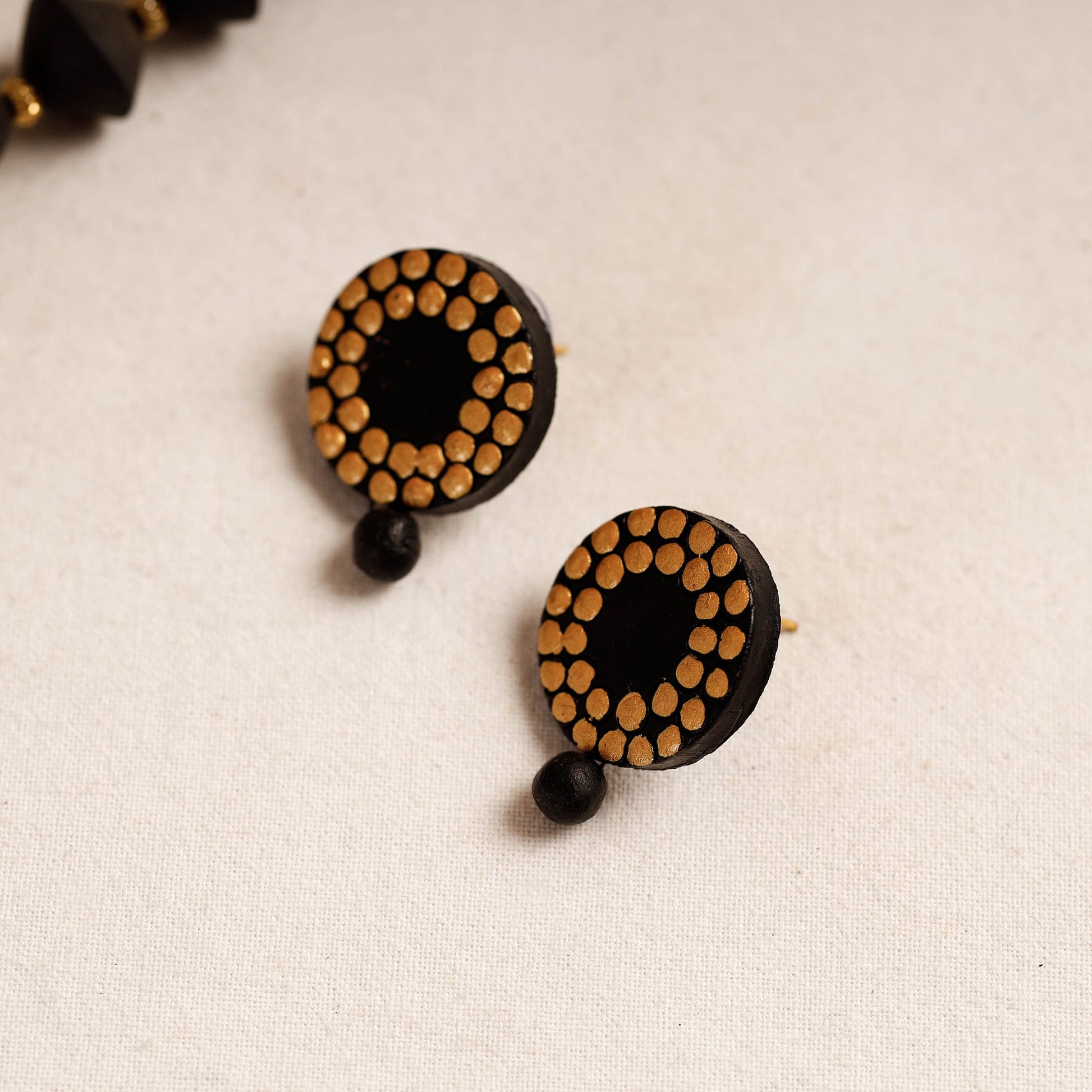 Bishnupur Handpainted Terracotta Necklace Set 01