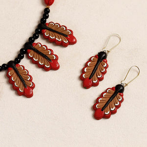 Bishnupur Handpainted Terracotta Necklace Set