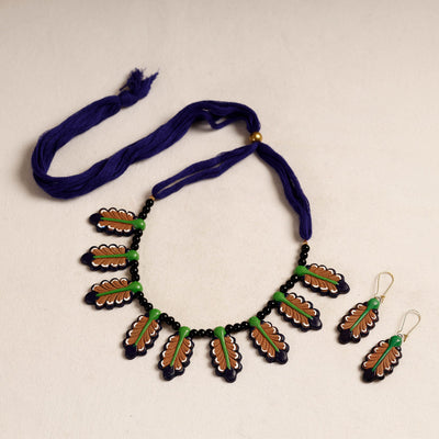 Bishnupur Handpainted Terracotta Necklace Set