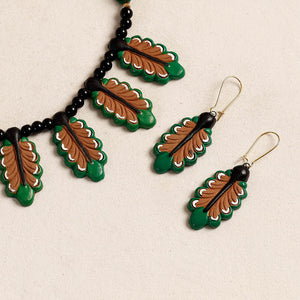 Bishnupur Handpainted Terracotta Necklace Set