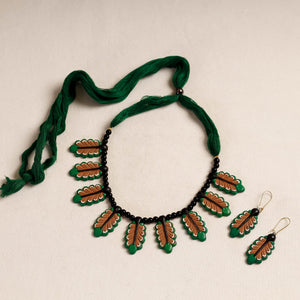 Bishnupur Handpainted Terracotta Necklace Set