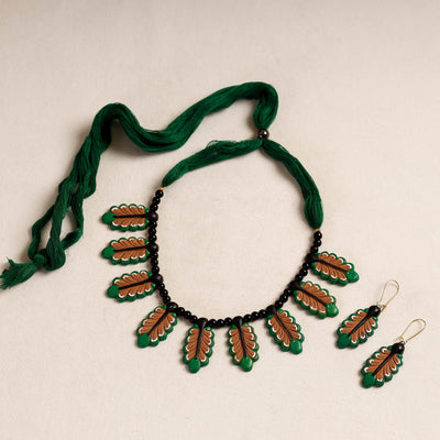 Bishnupur Handpainted Terracotta Necklace Set