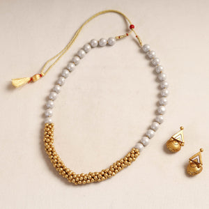 Bishnupur Handpainted Terracotta Necklace Set
