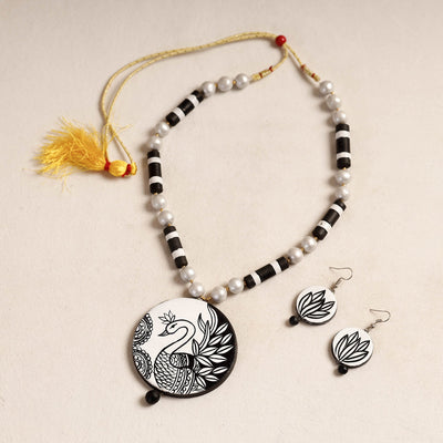 Bishnupur Handpainted Terracotta Necklace Set