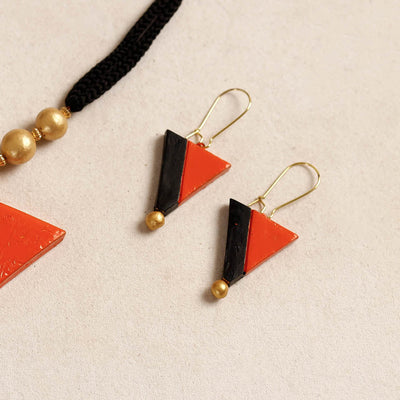 Bishnupur Handpainted Terracotta Necklace Set