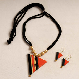 Bishnupur Handpainted Terracotta Necklace Set