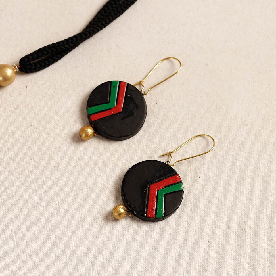 Bishnupur Handpainted Terracotta Necklace Set