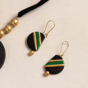 Bishnupur Handpainted Terracotta Necklace Set