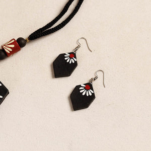 Bishnupur Handpainted Terracotta Necklace Set