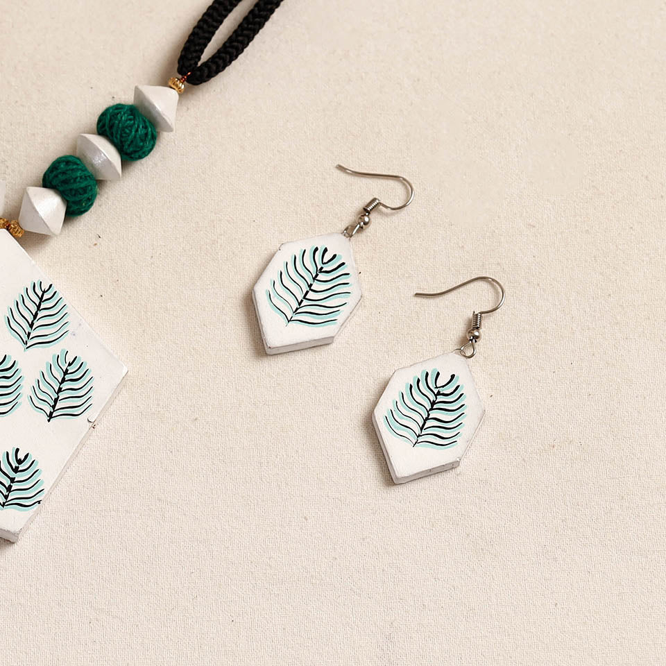 Bishnupur Handpainted Terracotta Necklace Set