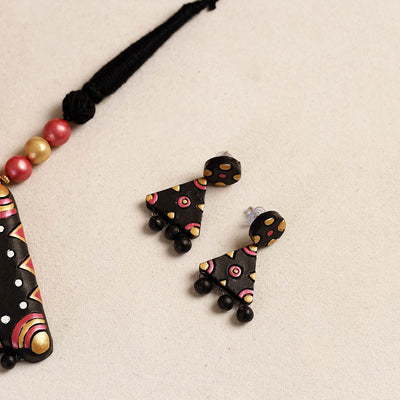 Bishnupur Handpainted Terracotta Necklace Set