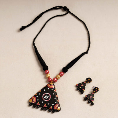 Bishnupur Handpainted Terracotta Necklace Set