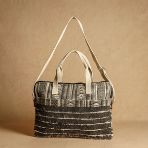 Brown - Jaipur Block Printed Handloom Cotton Laptop Bag (11 x 14 in)