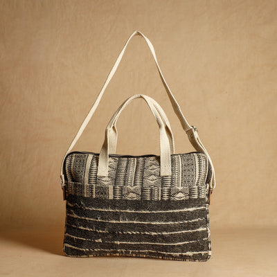 Brown - Jaipur Block Printed Handloom Cotton Laptop Bag (11 x 14 in)