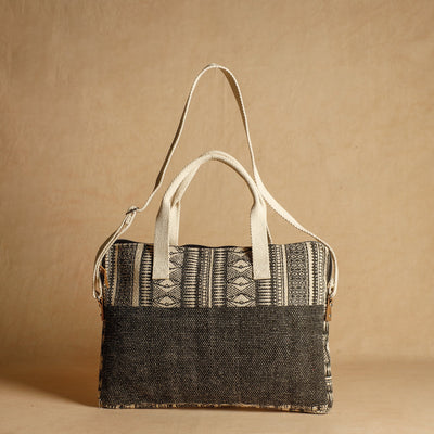 Brown - Jaipur Block Printed Handloom Cotton Laptop Bag (11 x 14 in)
