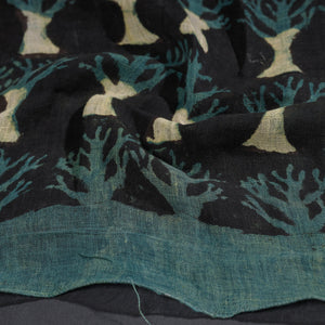 Black - Block Art Print Linen Bindaas Stole