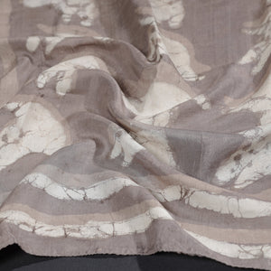 Brown - Handspun Block Art Print Mulberry Silk Bindaas Stole