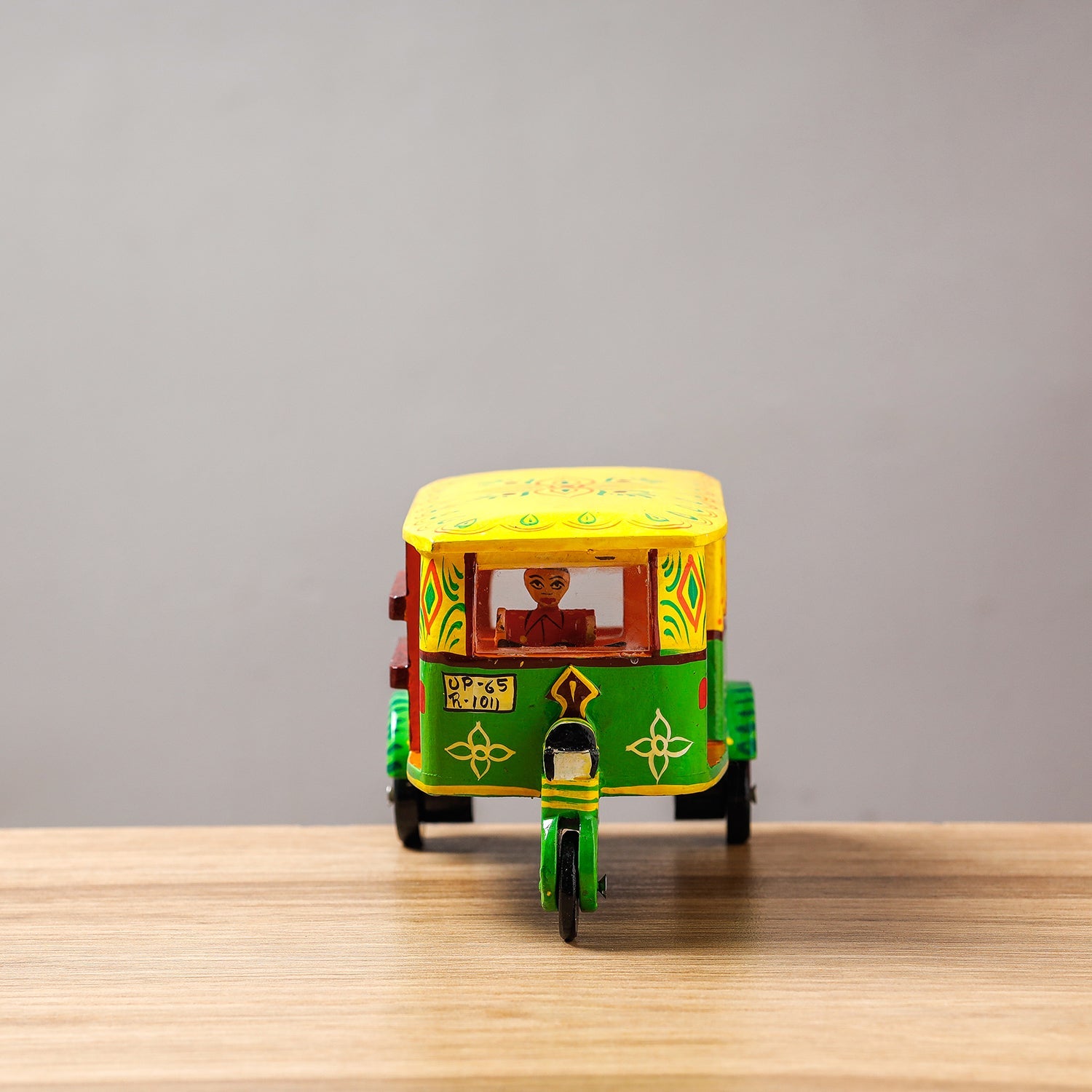 Auto Rickshaw - Banaras Handpainted Wooden Toy / Home Decor Item