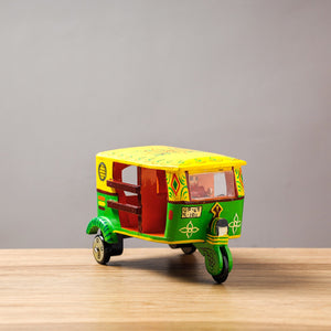 Auto Rickshaw - Banaras Handpainted Wooden Toy / Home Decor Item