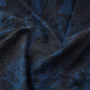 Blue - Bindaas Block Printed Cotton Natural Dyed Fabric
