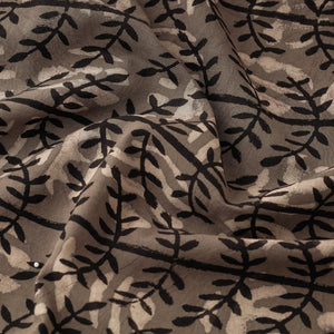 Brown - Bindaas Block Printed Cotton Natural Dyed Fabric