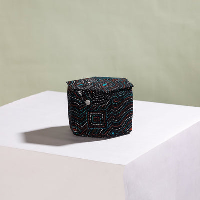 Black - Bengal Kantha Work Handcrafted Hexagon Jewelry Box (Set of 3)