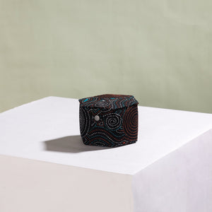 Black - Bengal Kantha Work Handcrafted Hexagon Jewelry Box (Set of 3)