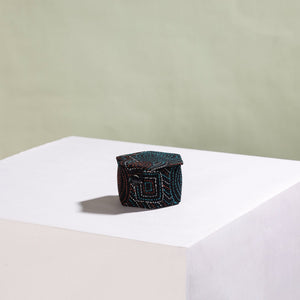 Black - Bengal Kantha Work Handcrafted Hexagon Jewelry Box (Set of 3)