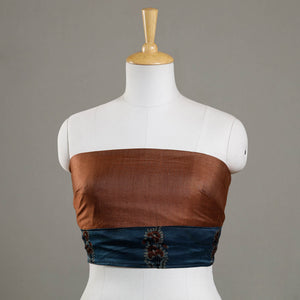 Brown - Bhagalpuri Linen Cotton Blouse Piece