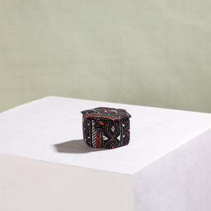 Black - Bengal Kantha Work Handcrafted Hexagon Jewelry Box (Set of 3)