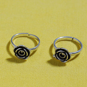 Antique Padma Sterling Silver Toe Rings (Adjustable)