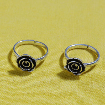 Antique Padma Sterling Silver Toe Rings (Adjustable)