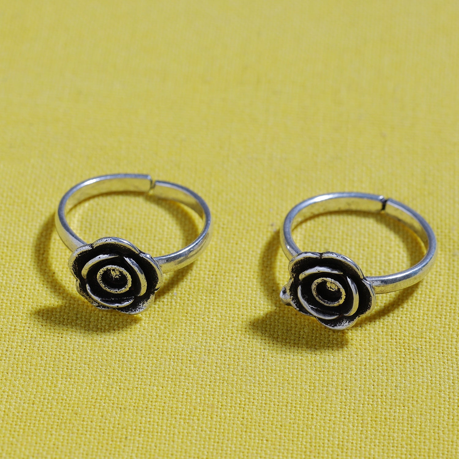Antique Padma Sterling Silver Toe Rings (Adjustable)