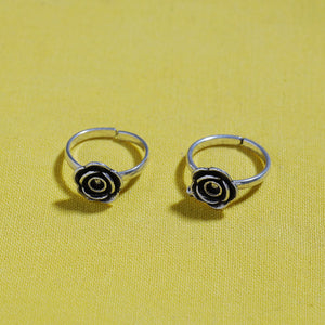 Antique Padma Sterling Silver Toe Rings (Adjustable)