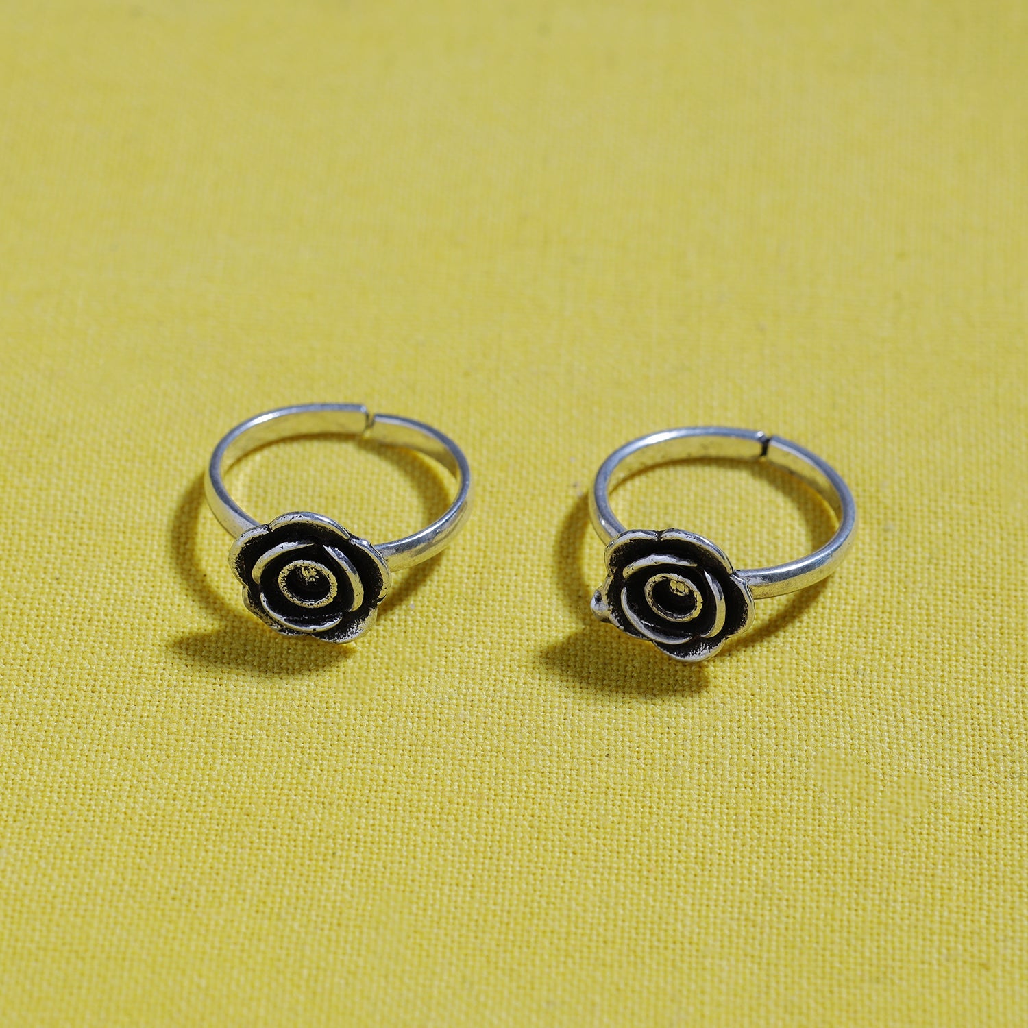 Antique Padma Sterling Silver Toe Rings (Adjustable)