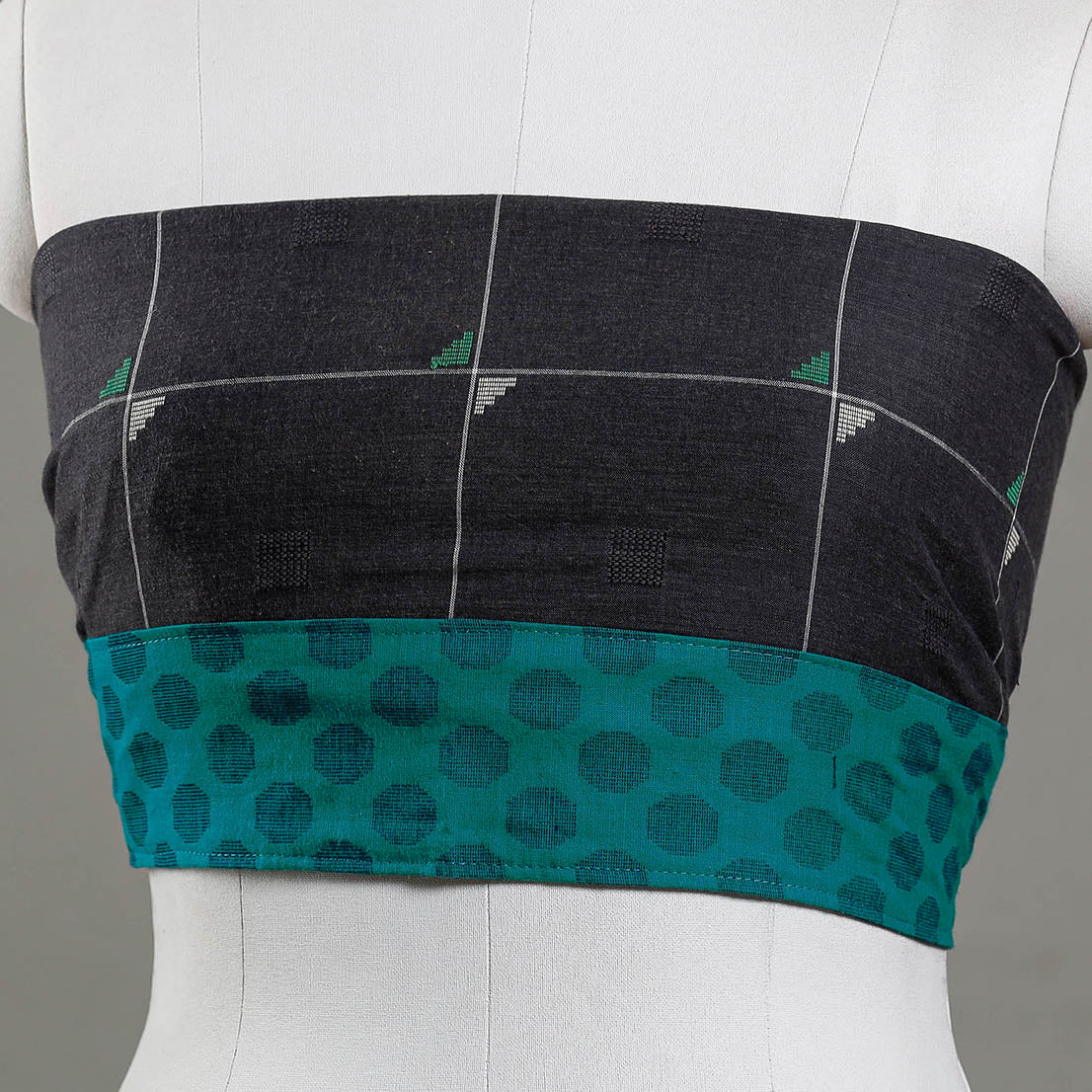 Black - Jacquard Cotton Blouse Piece