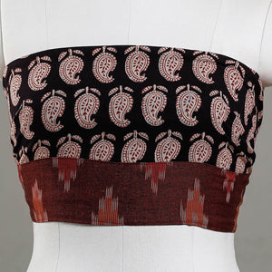 Black - Bagh Block Printed Cotton Blouse Piece