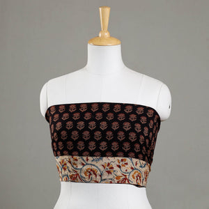Black - Bagh Block Printed Cotton Blouse Piece