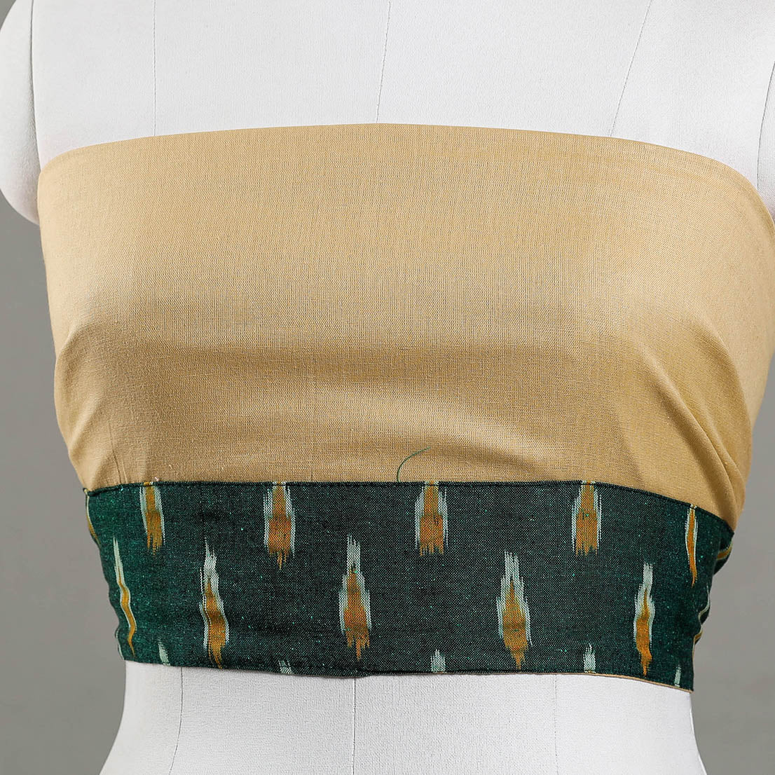 Beige - Plain Cotton Blouse Piece