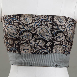 Brown - Kalamkari Block Printed Cotton Blouse Piece