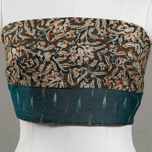 Brown - Kalamkari Block Printed Cotton Blouse Piece