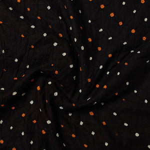 Black - Kutch Bandhani Tie-Dye Soft Cotton Precut Fabric